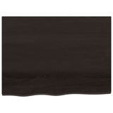 Wall Shelf Dark Brown 80x60x(2-6) cm Treated Solid Wood Oak