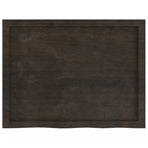 Wall Shelf Dark Brown 80x60x(2-6) cm Treated Solid Wood Oak