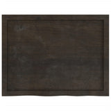 Wall Shelf Dark Brown 80x60x(2-6) cm Treated Solid Wood Oak - 45-Degree Angle
