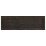 Wall Shelf Dark Brown 100x30x(2-4) cm Treated Solid Wood Oak - 45-Degree Angle