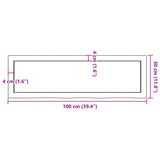 Wall Shelf Dark Brown 100x30x(2-4) cm Treated Solid Wood Oak
