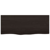 Wall Shelf Dark Brown 100x40x(2-4) cm Treated Solid Wood Oak