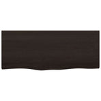 Wall Shelf Dark Brown 100x40x(2-4) cm Treated Solid Wood Oak