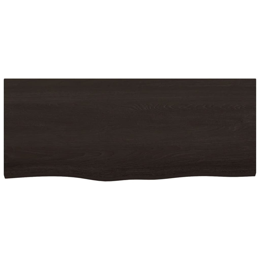Wall Shelf Dark Brown 100x40x(2-4) cm Treated Solid Wood Oak