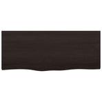 Wall Shelf Dark Brown 100x40x(2-6) cm Treated Solid Wood Oak