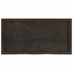 Wall Shelf Dark Brown 100x50x(2-4) cm Treated Solid Wood Oak