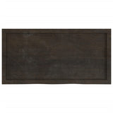 Wall Shelf Dark Brown 100x50x(2-4) cm Treated Solid Wood Oak - 45-Degree Angle