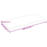 Wall Shelf Dark Brown 100x50x(2-4) cm Treated Solid Wood Oak