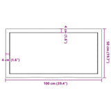 Wall Shelf Dark Brown 100x50x(2-4) cm Treated Solid Wood Oak