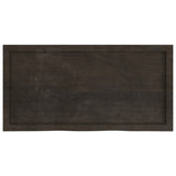 Wall Shelf Dark Brown 100x50x(2-6) cm Treated Solid Wood Oak - 45-Degree Angle