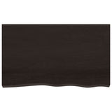Wall Shelf Dark Brown 100x60x2 cm Treated Solid Wood Oak