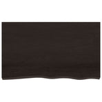 Wall Shelf Dark Brown 100x60x(2-4) cm Treated Solid Wood Oak
