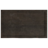 Wall Shelf Dark Brown 100x60x(2-4) cm Treated Solid Wood Oak