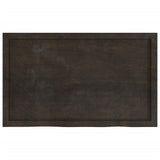 Wall Shelf Dark Brown 100x60x(2-6) cm Treated Solid Wood Oak