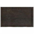 Wall Shelf Dark Brown 100x60x(2-6) cm Treated Solid Wood Oak