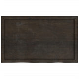Wall Shelf Dark Brown 100x60x(2-6) cm Treated Solid Wood Oak - 45-Degree Angle