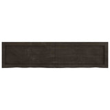 Wall Shelf Dark Brown 120x30x(2-4) cm Treated Solid Wood Oak