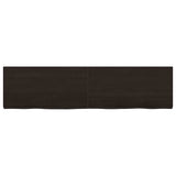Wall Shelf Dark Brown 120x30x(2-4) cm Treated Solid Wood Oak