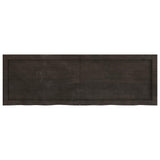 Wall Shelf Dark Brown 120x40x(2-4) cm Treated Solid Wood Oak