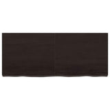 Wall Shelf Dark Brown 120x50x(2-6) cm Treated Solid Wood Oak