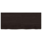 Wall Shelf Dark Brown 120x50x(2-6) cm Treated Solid Wood Oak