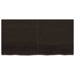 Wall Shelf Dark Brown 120x60x(2-4) cm Treated Solid Wood Oak