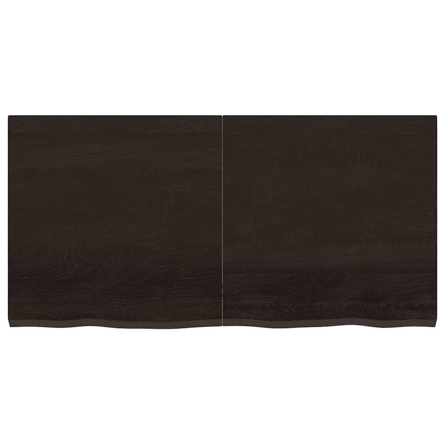 Wall Shelf Dark Brown 120x60x(2-4) cm Treated Solid Wood Oak