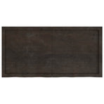 Wall Shelf Dark Brown 120x60x(2-6) cm Treated Solid Wood Oak