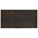 Wall Shelf Dark Brown 120x60x(2-6) cm Treated Solid Wood Oak - Front View