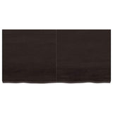 Wall Shelf Dark Brown 120x60x(2-6) cm Treated Solid Wood Oak