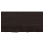 Wall Shelf Dark Brown 120x60x(2-6) cm Treated Solid Wood Oak