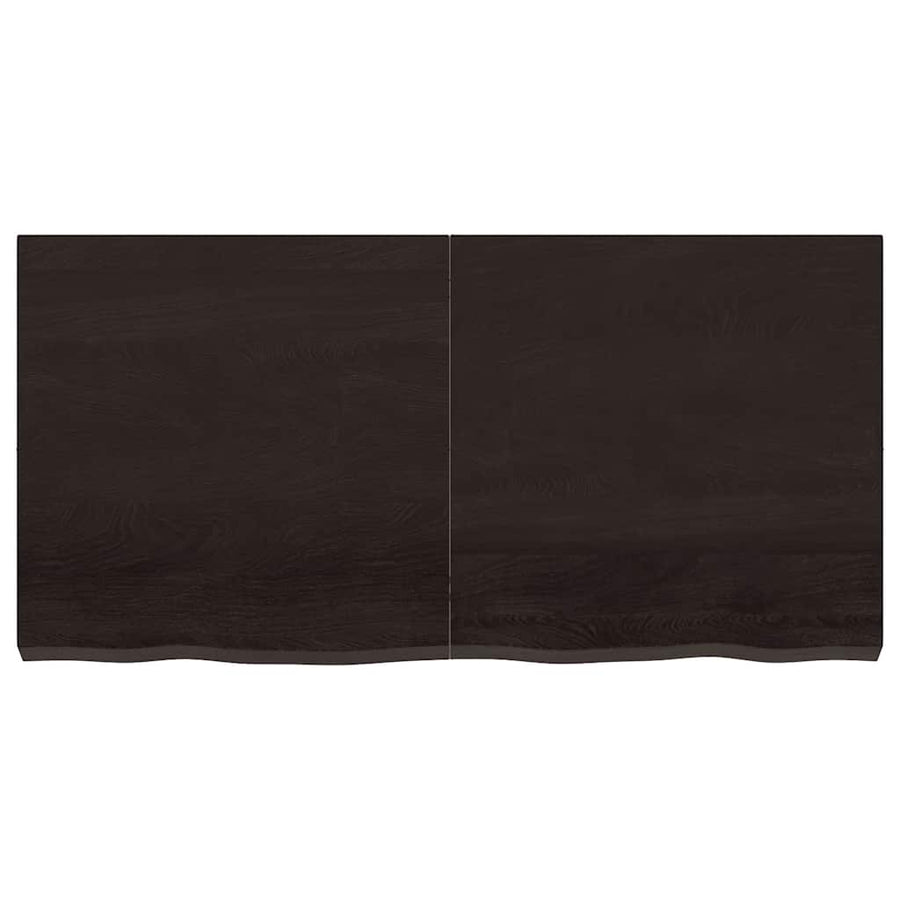 Wall Shelf Dark Brown 120x60x(2-6) cm Treated Solid Wood Oak