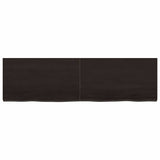 Wall Shelf Dark Brown 140x40x(2-4) cm Treated Solid Wood Oak