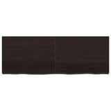 Wall Shelf Dark Brown 140x50x(2-4) cm Treated Solid Wood Oak