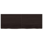 Wall Shelf Dark Brown 140x50x(2-4) cm Treated Solid Wood Oak