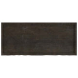 Wall Shelf Dark Brown 140x60x(2-4) cm Treated Solid Wood Oak