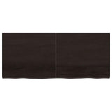 Wall Shelf Dark Brown 140x60x(2-4) cm Treated Solid Wood Oak