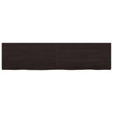 Wall Shelf Dark Brown 160x40x(2-4) cm Treated Solid Wood Oak