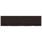 Wall Shelf Dark Brown 160x40x(2-4) cm Treated Solid Wood Oak