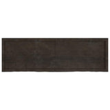 Wall Shelf Dark Brown 160x50x(2-4) cm Treated Solid Wood Oak