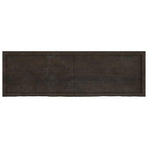 Wall Shelf Dark Brown 160x50x(2-4) cm Treated Solid Wood Oak