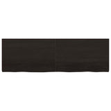 Wall Shelf Dark Brown 160x50x(2-4) cm Treated Solid Wood Oak
