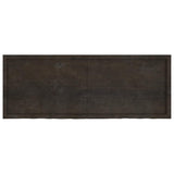 Wall Shelf Dark Brown 160x60x(2-4) cm Treated Solid Wood Oak