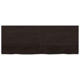 Wall Shelf Dark Brown 160x60x(2-4) cm Treated Solid Wood Oak