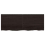 Wall Shelf Dark Brown 160x60x(2-4) cm Treated Solid Wood Oak