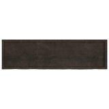 Wall Shelf Dark Brown 180x50x(2-4) cm Treated Solid Wood Oak