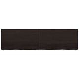 Wall Shelf Dark Brown 180x50x(2-4) cm Treated Solid Wood Oak