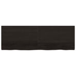 Wall Shelf Dark Brown 180x60x(2-4) cm Treated Solid Wood Oak