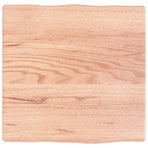 Table Top Light Brown 40x40x(2-4) cm Live Edge