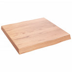 Table Top Light Brown 40x40x(2-4) cm Live Edge